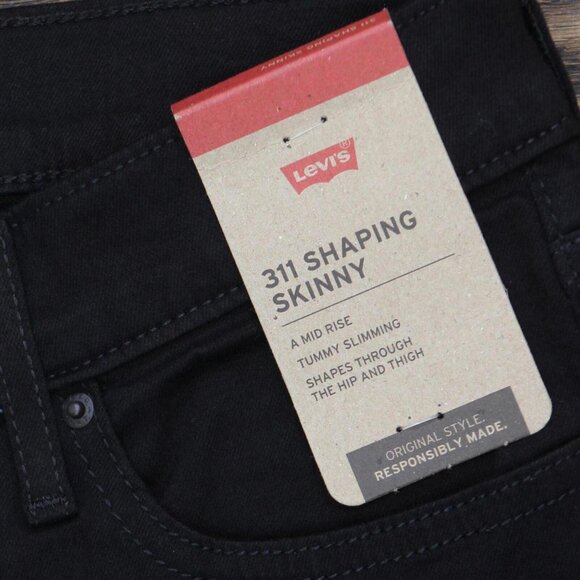 NWT Levis Womens 311 Shaping Skinny Jeans 1533381 33 Black - Picture 3 of 6